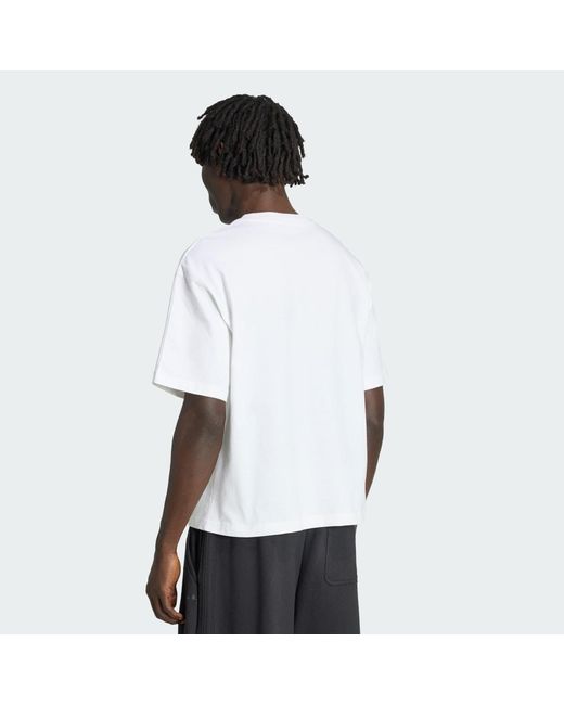 Adidas White Premium Essentials T-Shirt for men