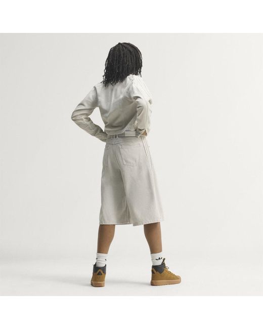Adidas Gray Mid Rise Denim Jorts