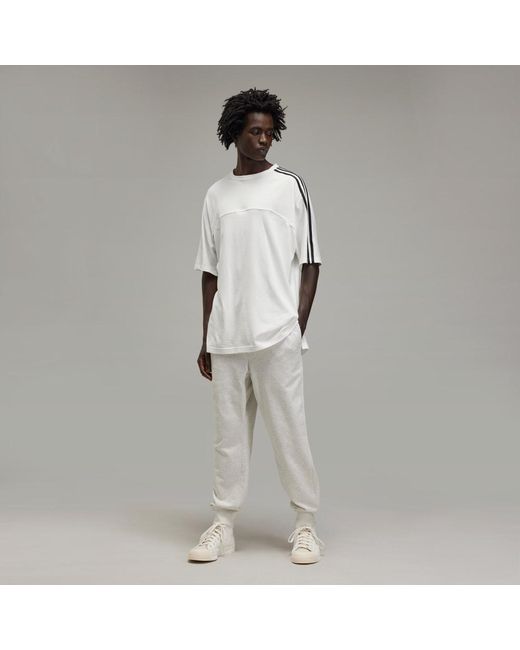 Adidas Gray Y-3 Cuffed French Terry Joggers for men