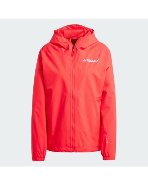 Adidas Originals Red Adidas Funktionsjacke TERREX MULTI 2L RAIN.RDY REGENJACKE