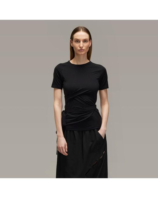 Adidas Black Y-3 Tencel Short Sleeve T-Shirt