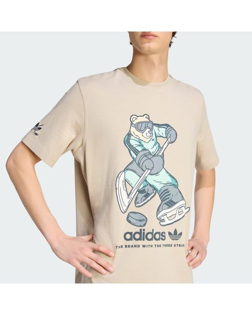 Adidas Natural Hockey Bear Graphic T-Shirt for men