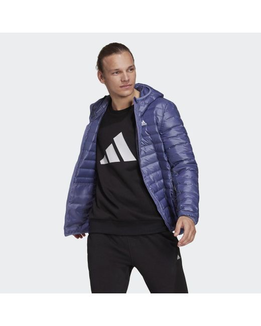 adidas Synthetisch Varilite Donsjack Met Capuchon in het Paars voor heren -  Lyst