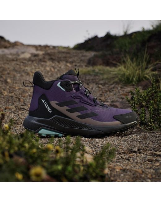 Adidas Blue Terrex Anylander Mid Rain. Rdy Hiking Shoes