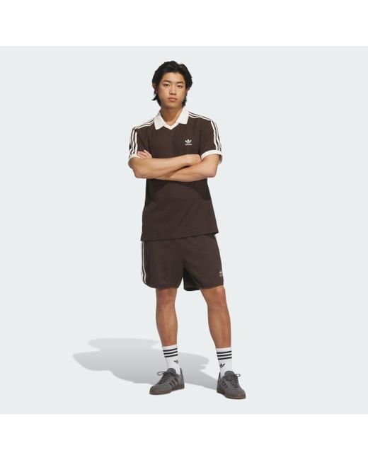 Adidas Waffle Short Sleeve Poloshirt in Brown für Herren
