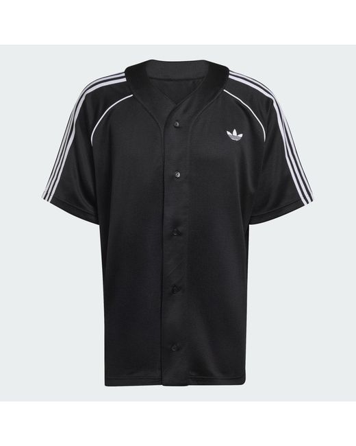 Adidas Black Adicolor Baseball Jersey for men