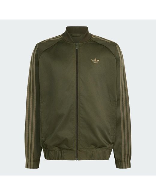 Adidas Green Sst Adicolor Classics Cotton Twill Track Top for men