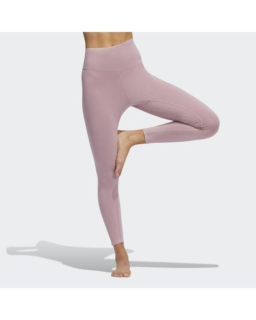 Adidas Purple Yoga Luxe Studio 7/8 Tights
