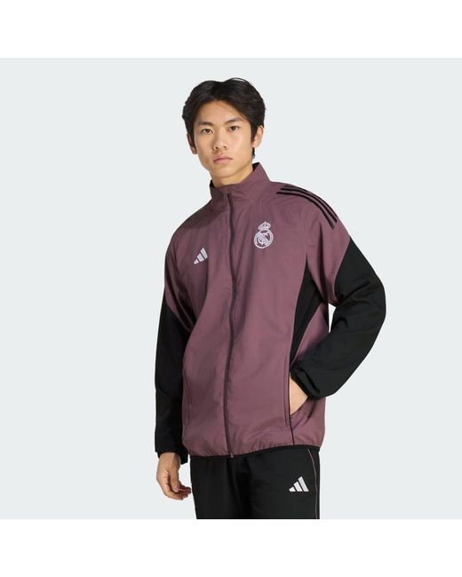 Adidas Purple Real Madrid Tiro 25 Competition Presentation Jacket for men