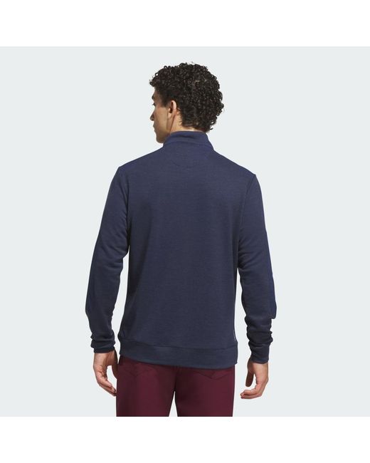 Adidas Blue Ultimate365+ Course Control Hybrid Quarter-Zip Sweatshirt for men