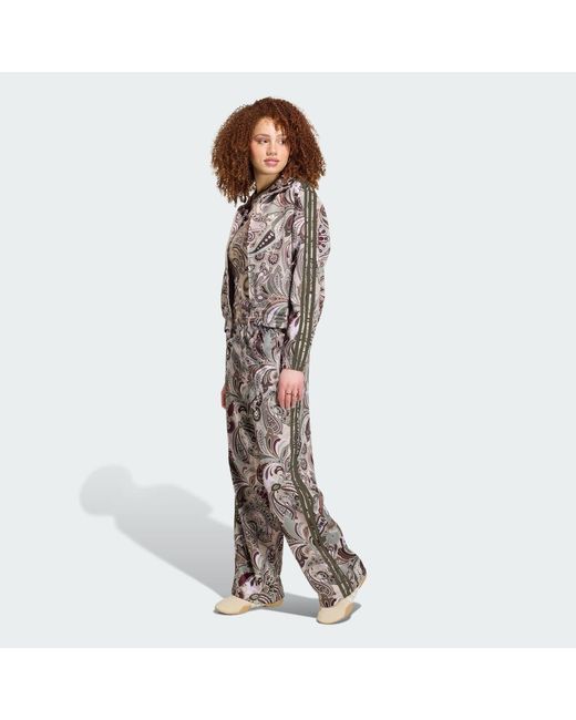 Adidas Brown Liberty London Firebird Satin Track Top
