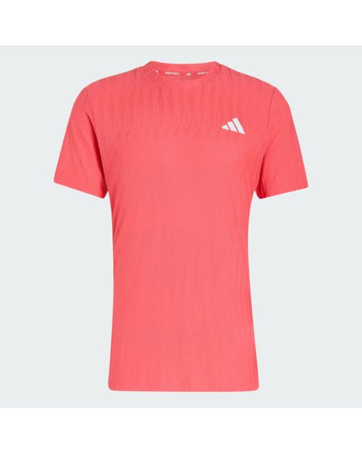 Adidas Pink Tennis Climacool+ Airchill Freelift T-Shirt for men