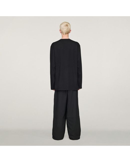 Adidas Black Y-3 Refined Wool Cuffed Tracksuit Bottoms for men