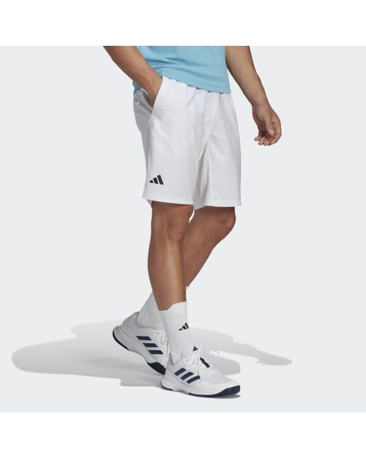 Adidas Originals White Club 3-stripes Tennis Shorts for men