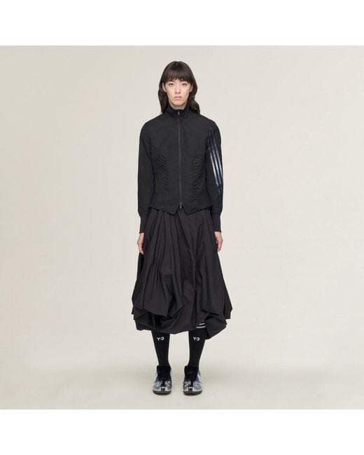 Adidas Black Y-3 Gradient 3 Stripes Nylon Balloon Skirt