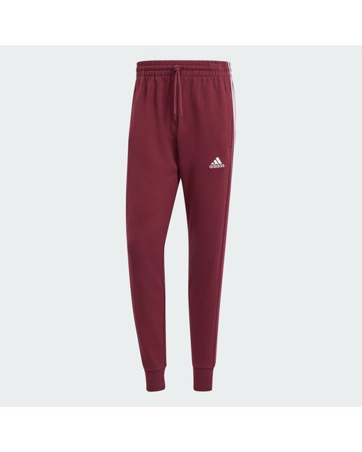 Adidas Essentials French Terry Tapered Cuff 3-stripes Joggers for men