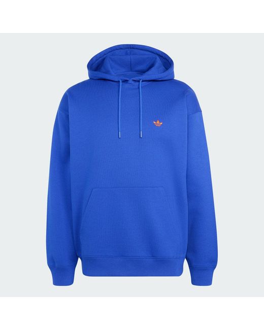 Adidas Blue Trefoil Essentials Loose Hoodie for men