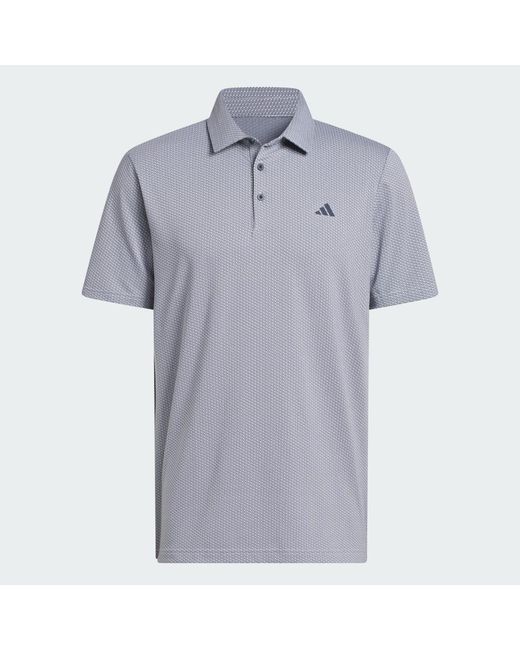 Adidas Blue Performance Textured Polo Shirt for men