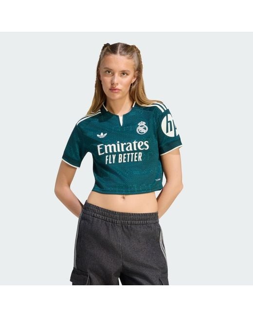 Adidas Blue Real Madrid 26/27 Away Cropped Jersey