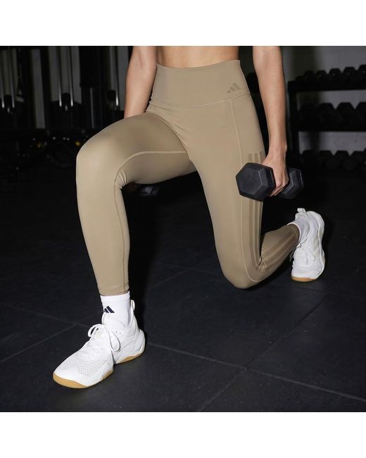 Adidas Natural Optime Workout 3-Stripes 7/8 Leggings