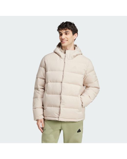 Adidas Natural Helionic Hooded Down Jacket for men