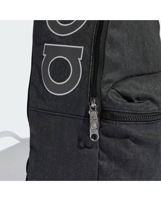 Adidas Black Cl Backpack Washed Effect