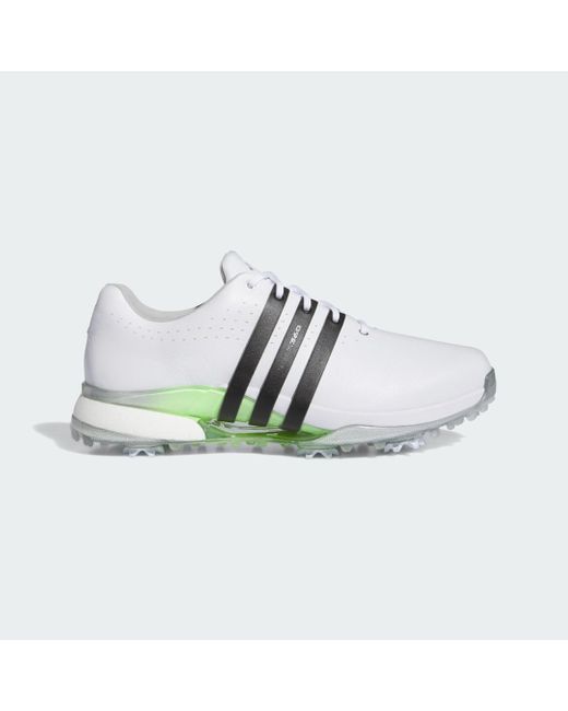 Adidas White Tour360 24 Wide Golf Shoes for men