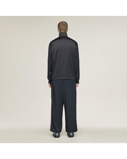 Adidas Blue Y-3 Satin Gradient 3 Stripes Track Pants