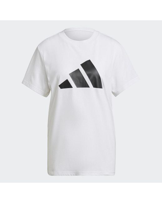 Adidas White Future Icons Logo Graphic Tee