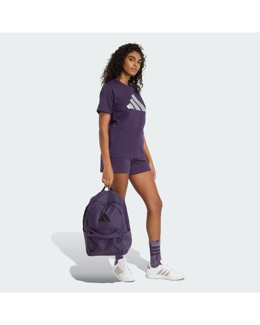 Adidas Purple Holiday Metallic Graphic T-Shirt