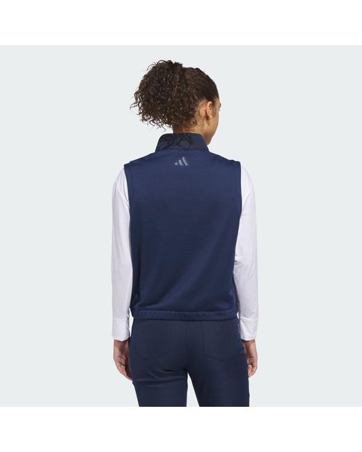 Adidas Blue Beyond The Course Climawarm Half-Zip Loose Vest