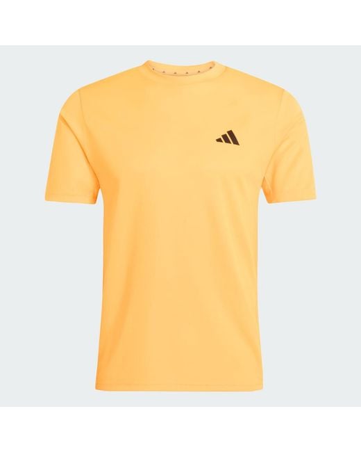Adidas Orange Workout Essentials Base T-Shirt for men