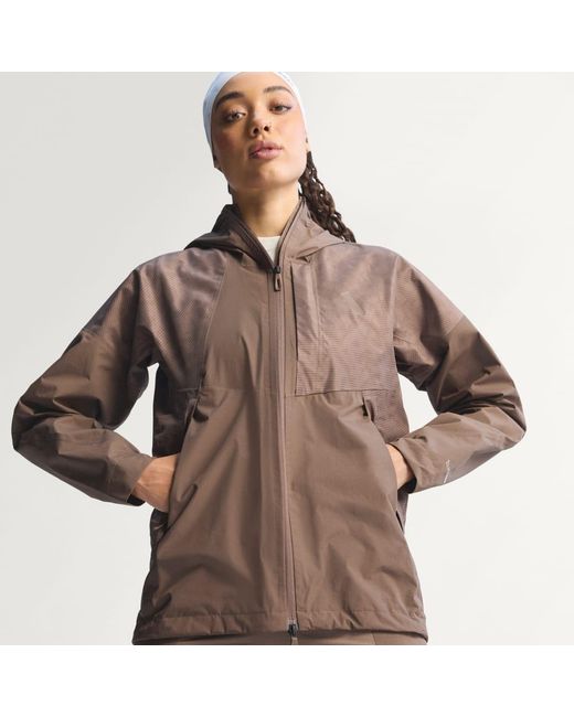 Adidas Brown Terrex Xperior 2.5 Layer Hybrid Primeknit Climaproof Jacket