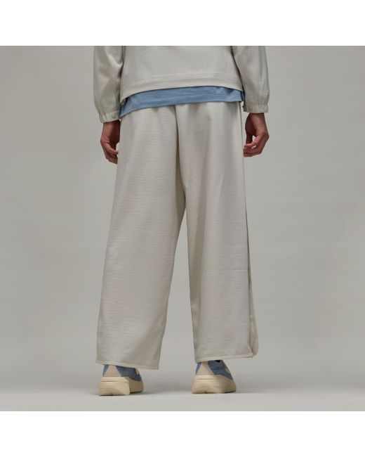 Adidas Gray Y-3 Sport Uniform Wide Trousers for men