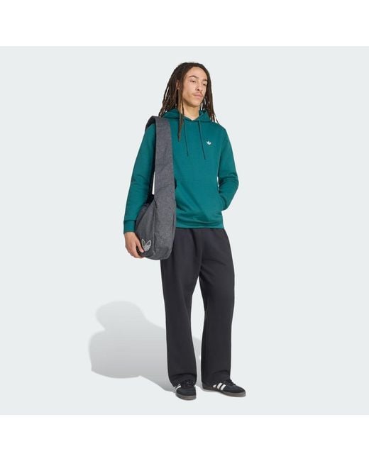 Adidas Green Trefoil Essentials Hoodie for men