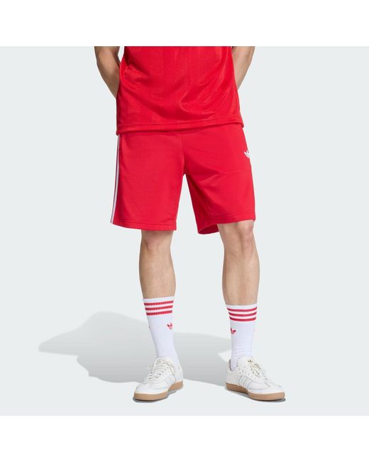 Adidas Red Lifestyle Firebird Shorts Ke1377 for men