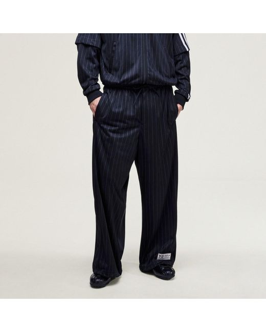 Adidas Blue Y-3 Basketball Track Tracksuit Bottoms for men