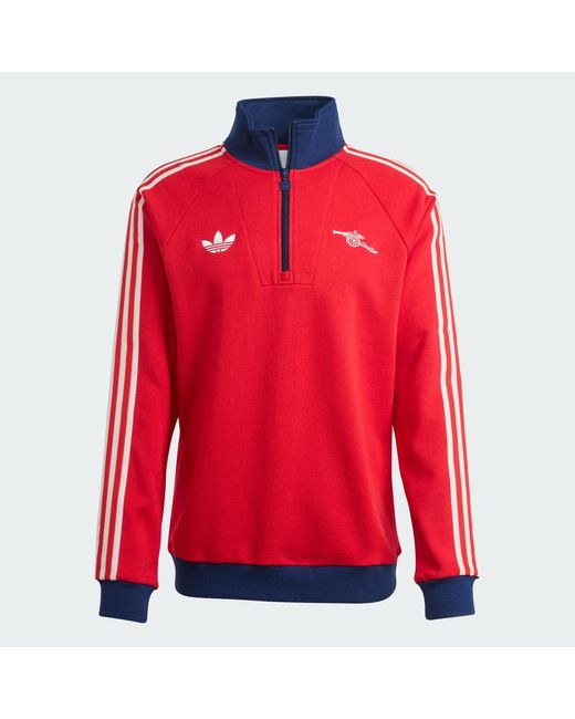 Adidas Red Arsenal Fc Og Half Zip Top for men