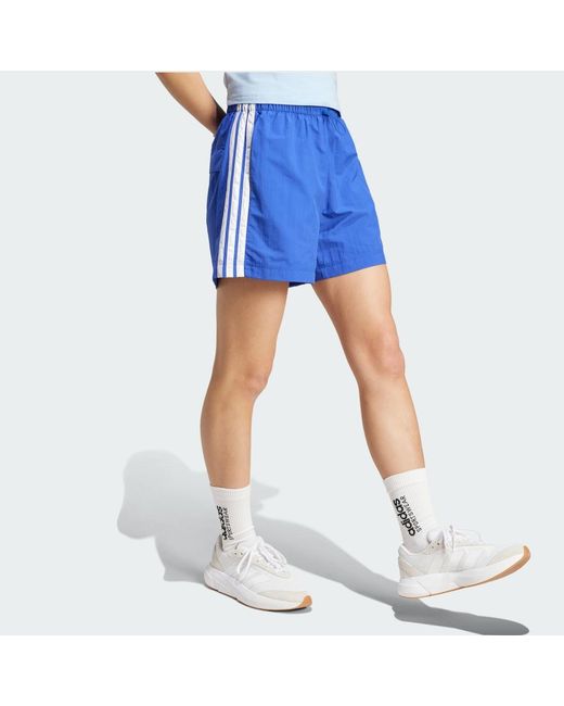 Adidas Blue Essentials 3-Stripes Lifestyle Woven Shorts