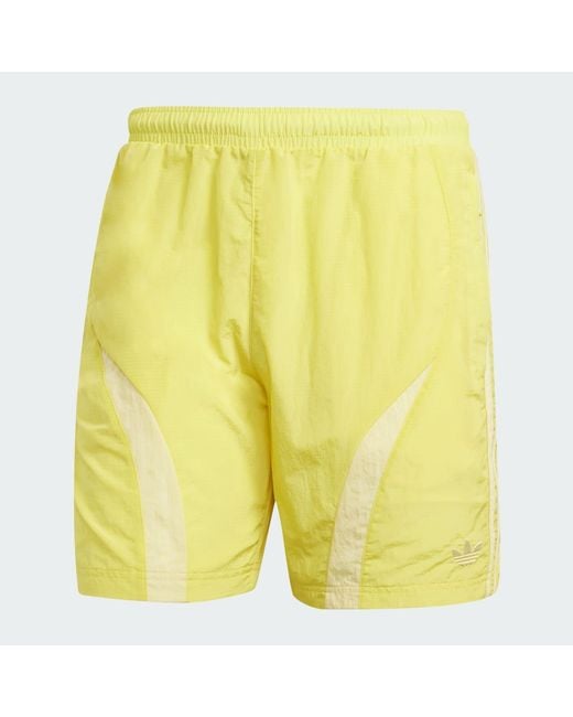 Adidas Yellow Adicolor 2000S Shorts for men