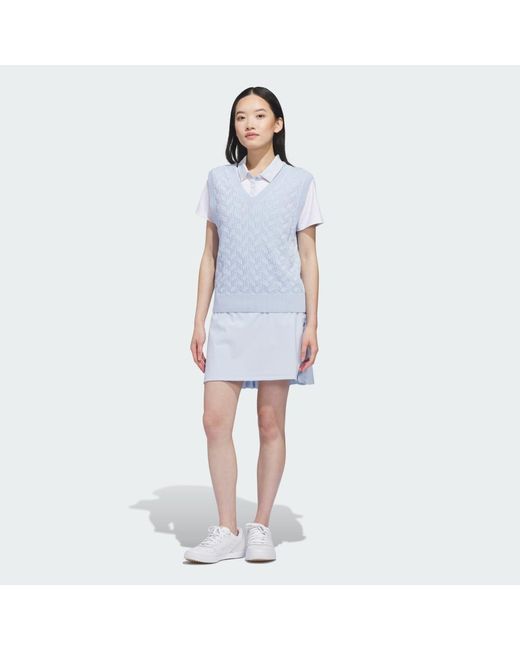 Adidas White Ultimate365 Tour Pleated Skirt