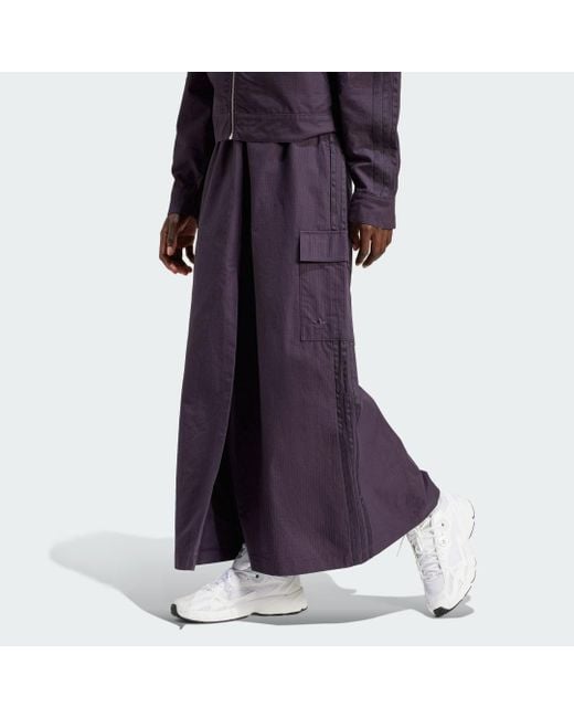 Adidas Purple Premium Essentials Maxi Skirt