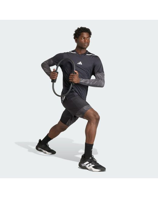 Adidas Gray Techfit Aop Shorts Tights for men