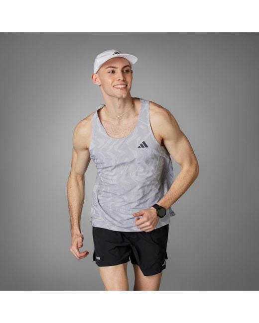 Camiseta Sin Mangas Ultimate Heat.Rdy Engineered Running Adidas de hombre de color Gray