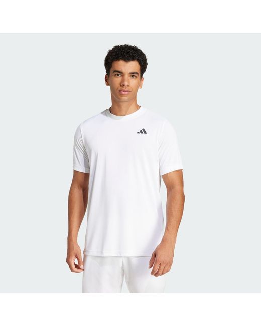 Adidas White Club Tennis Climacool Tee for men