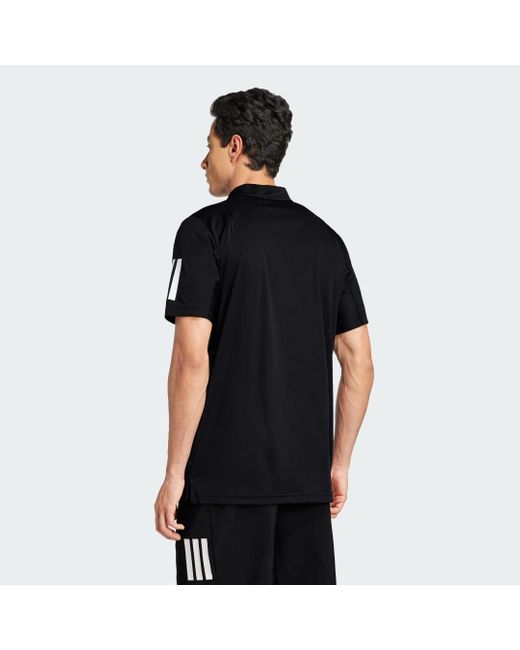 Adidas Gray Club Tennis 3-Stripes Polo Shirt for men