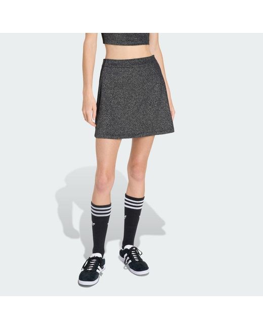 Adidas Gray Originals Lurex Mini Skirt