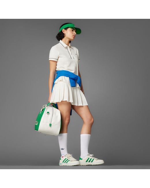 Adidas White Originals Twistknit Trefoil Polo Shirt