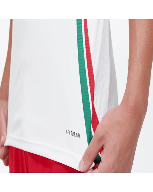 Adidas White Hungary 24 Away Jersey for men