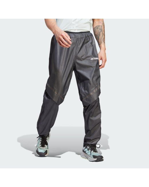 Pantaloni Terrex Xperior Light 2.5-Layer Rain di Adidas in Gray da Uomo